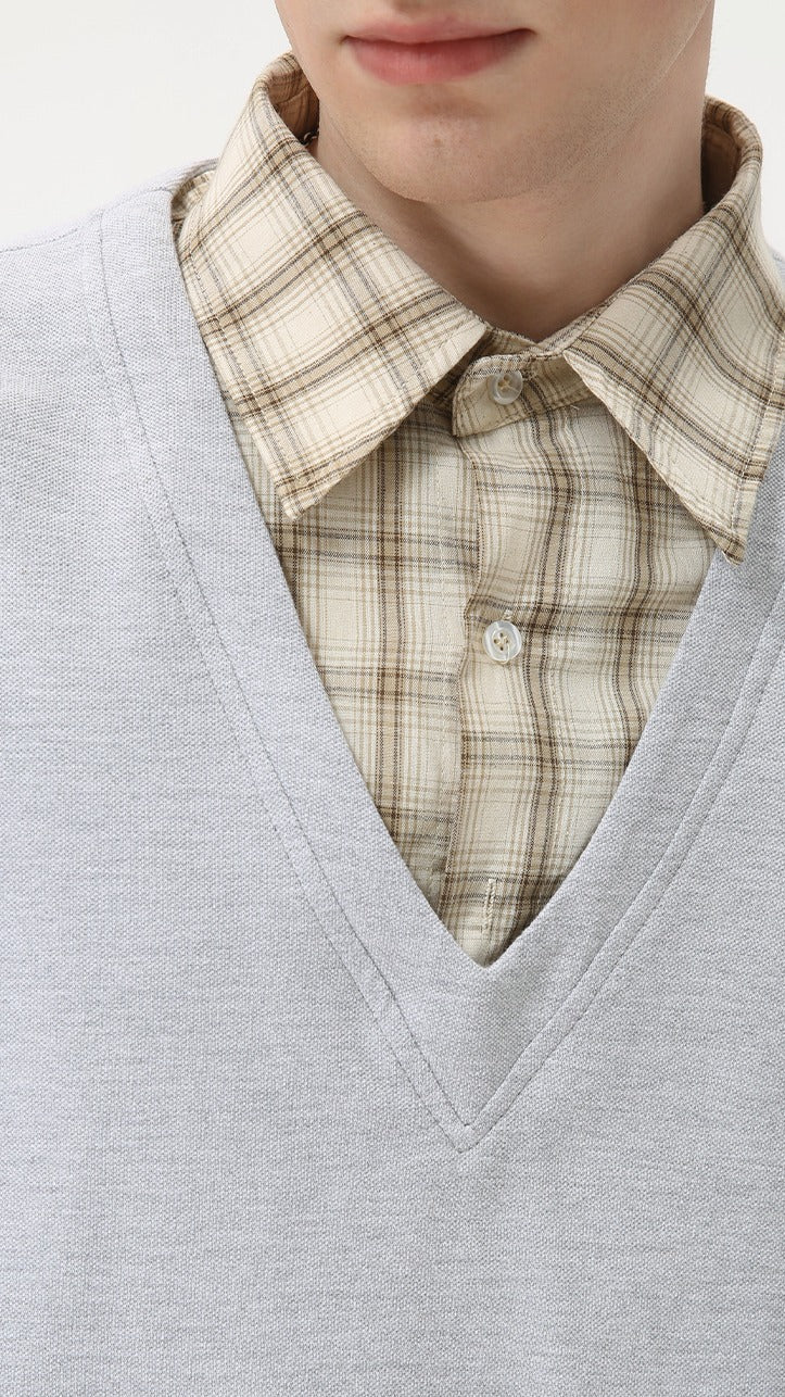 Premium - Seoul Edge Layered V Tee