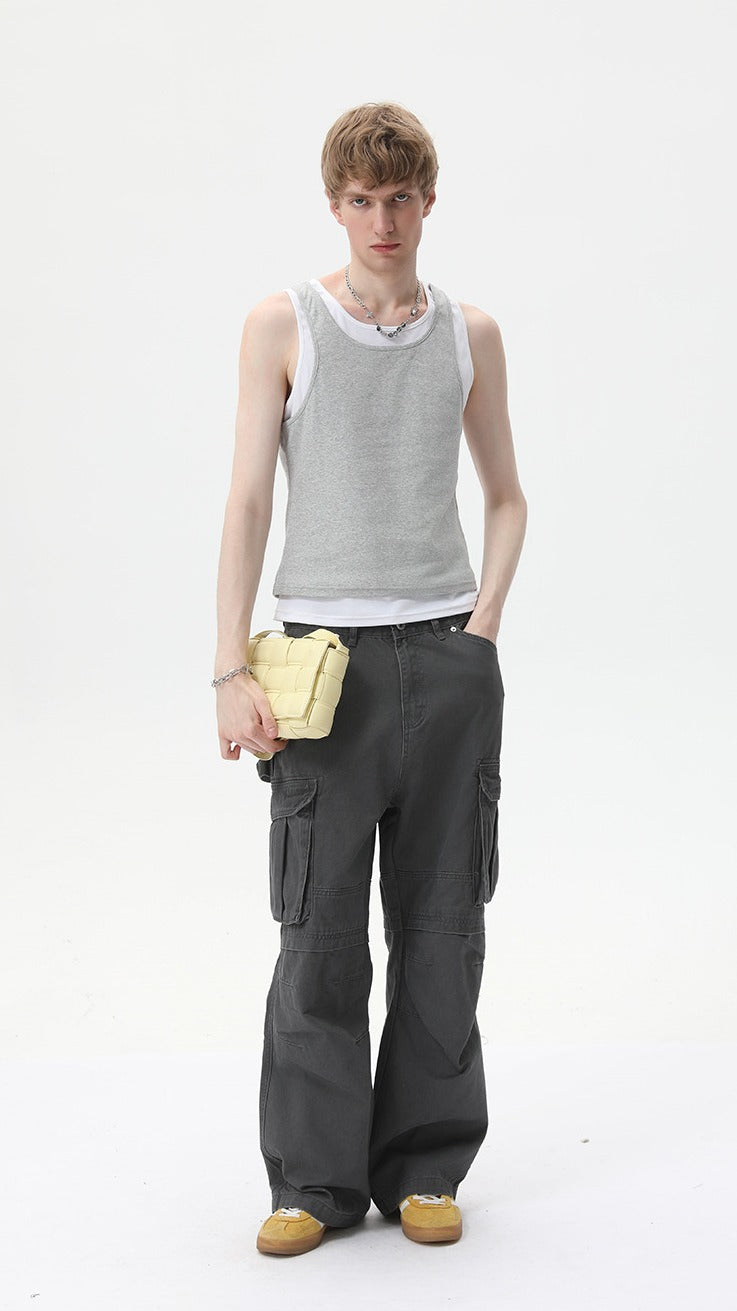 Layered Edge Sleeveless Tee