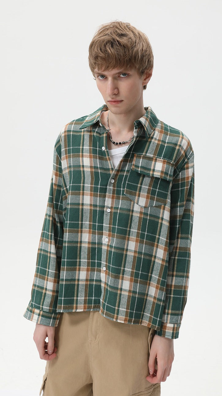 Sunset Grid Camp Shirt