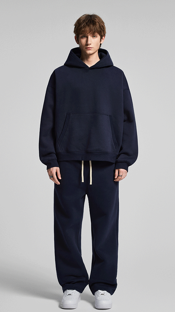 Navy Urban Boxy Hoodie