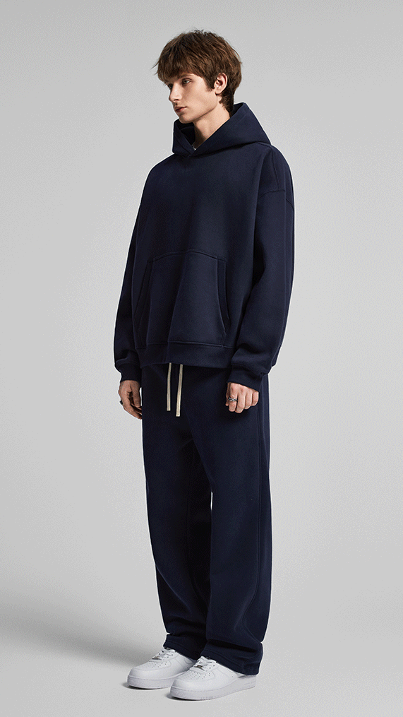 Navy Urban Boxy Hoodie