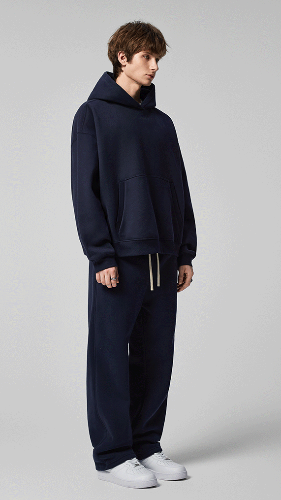 Navy Urban Boxy Hoodie